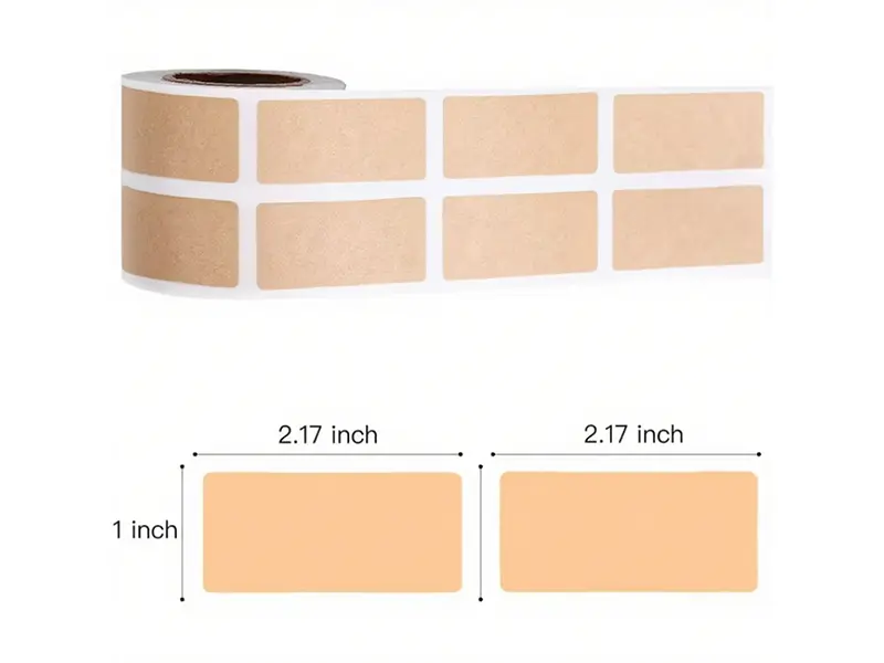 Custom Essential Kraft Gift Tags, Roll Stickers for Glass Bottles