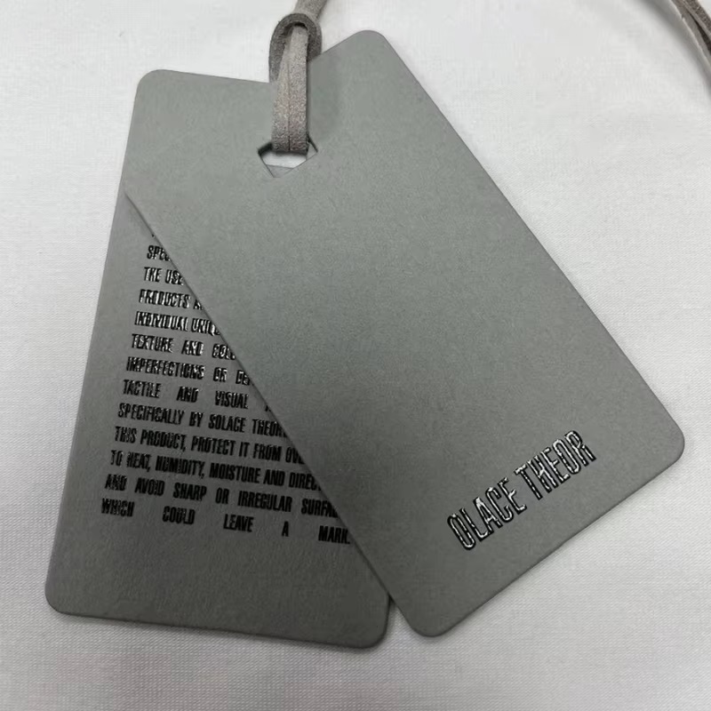 Custom Recycled Embossed Hang Tags for Clothing Brand Labels (5)