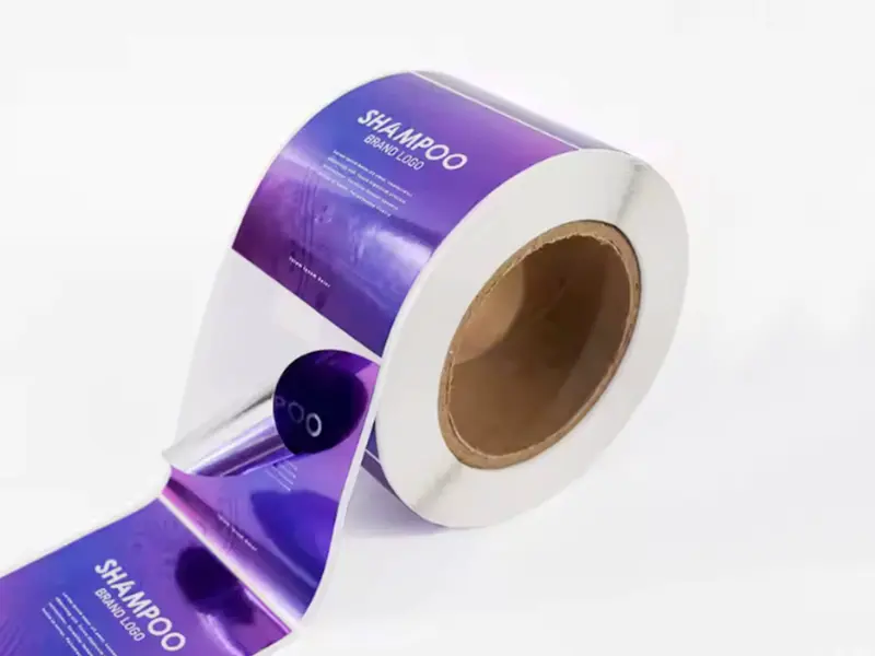 Custom Waterproof Cosmetic Shampoo Stickers  Vinyl Silver Gold Foil Packaging Labels