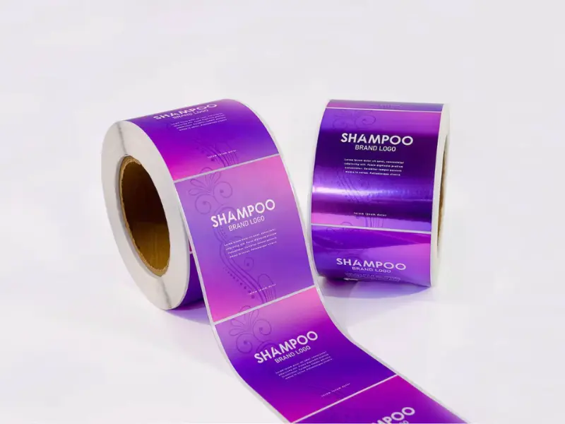 Custom Waterproof Cosmetic Labels with Gold Foil Accents