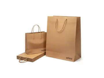Custom Eco-Friendly Kraft Paper Bags with Logo - Brown Gift Bags