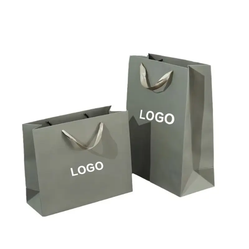 Luxury Recycled Paper Shopping Bag with Handle for Gifts (3)
