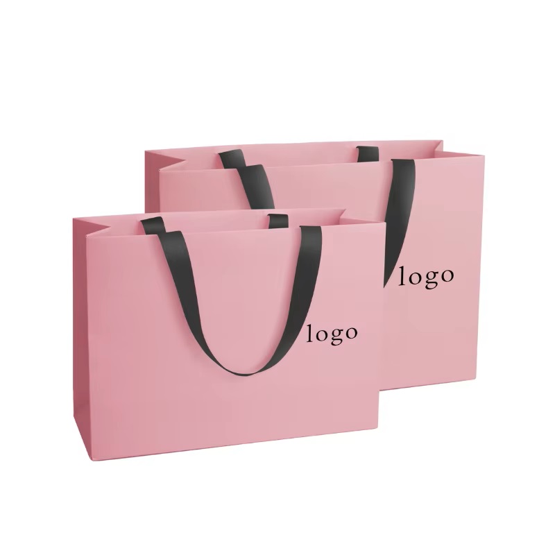 Luxury Recycled Paper Shopping Bag with Handle for Gifts (2)