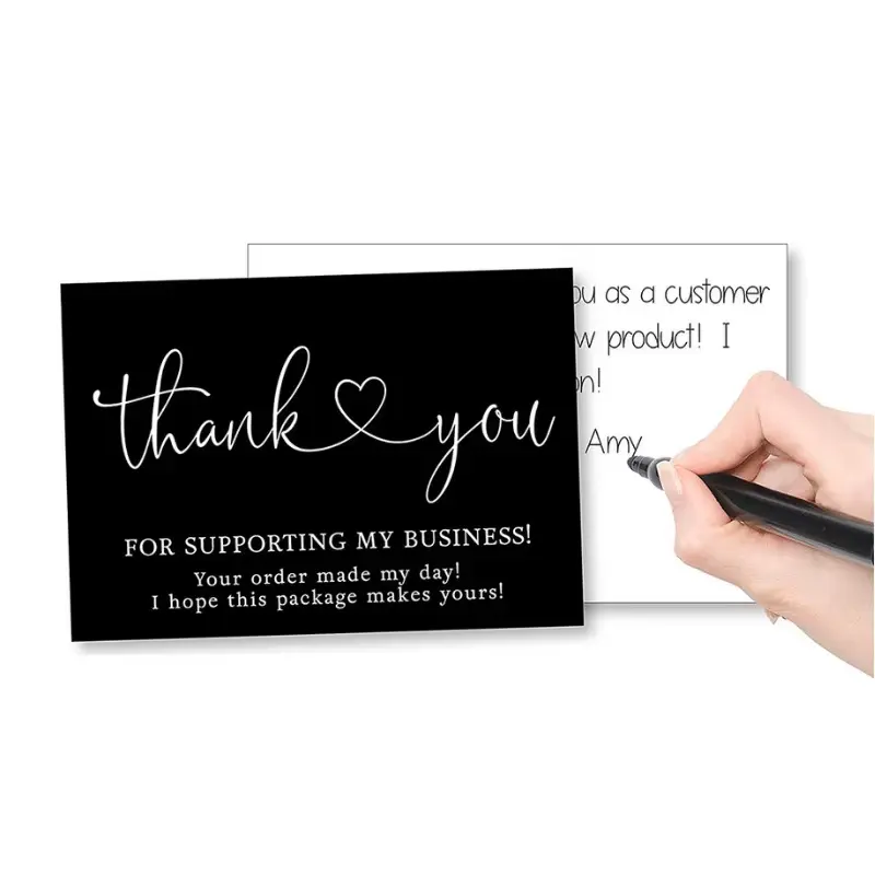 Wholesale Luxury Custom Thank You Cards with Logo, Embossed (1)